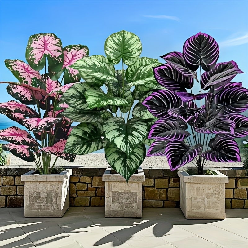 Monstera Adansonii - 3pcs 60cm Large Artificial Green Plant